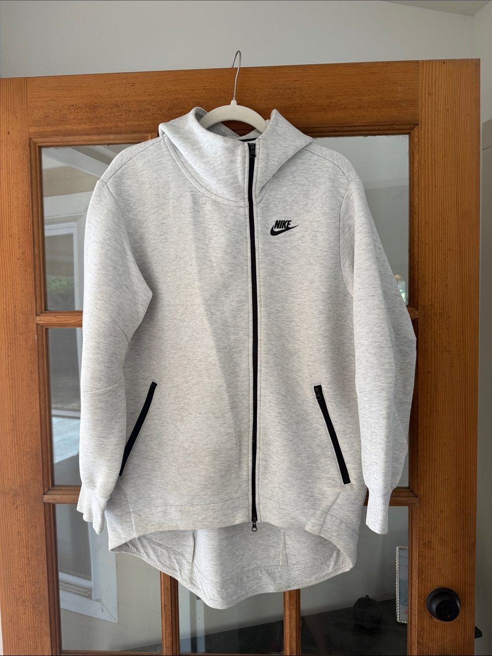 Nike Women's Light Heather Gray Full-Zip Bomber Jacket